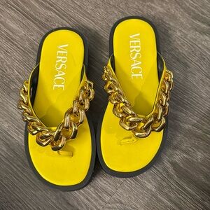 Authentic Versace chunky flip flops
